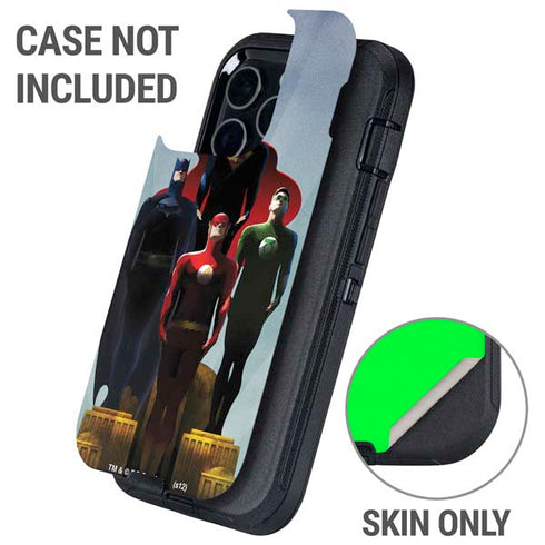 Justice League Standing Pose Team Otterbox Defender iPhone Skin