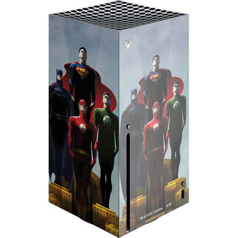 Justice League Standing Pose Team Xbox Series X Console Skin