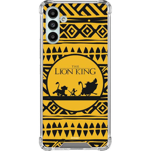 Disney The Lion King Simba Timon and Pumba Tribal Print Galaxy A13 5G Clear Case