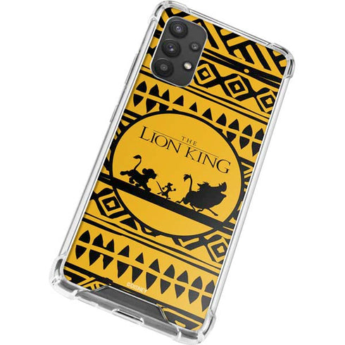 Disney The Lion King Simba Timon and Pumba Tribal Print Galaxy A32 5G Clear Case