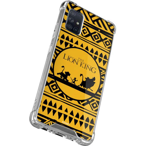 Disney The Lion King Simba Timon and Pumba Tribal Print Galaxy A51 5G Clear Case