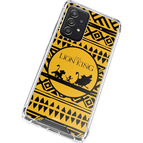 Disney The Lion King Simba Timon and Pumba Tribal Print Galaxy A52 5G Clear Case