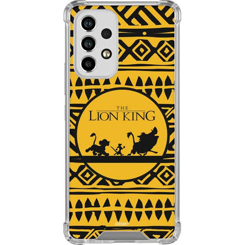 Disney The Lion King Simba Timon and Pumba Tribal Print Galaxy A53 5G Clear Case