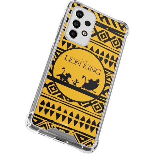 Disney The Lion King Simba Timon and Pumba Tribal Print Galaxy A53 5G Clear Case