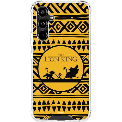 Disney The Lion King Simba Timon and Pumba Tribal Print Galaxy A54 5G Clear Case