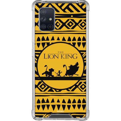 Disney The Lion King Simba Timon and Pumba Tribal Print Galaxy A71 5G Clear Case