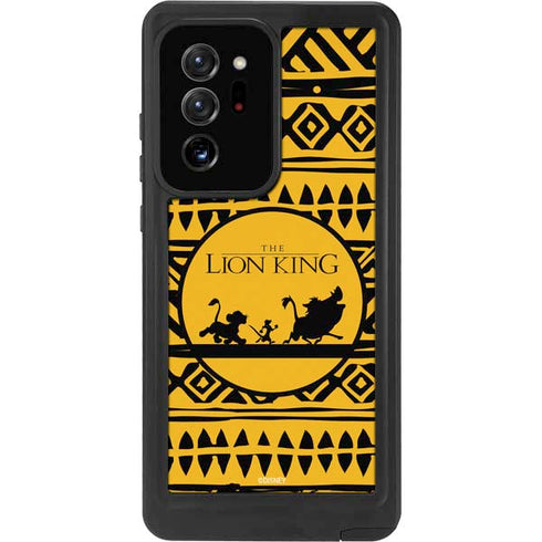 Disney The Lion King Simba Timon and Pumba Tribal Print Galaxy Note20 Ultra 5G Waterproof Case