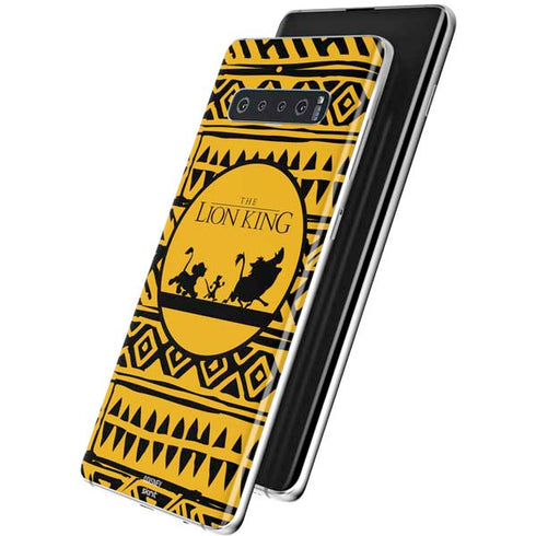 Disney The Lion King Simba Timon and Pumba Tribal Print Galaxy S10 Skin