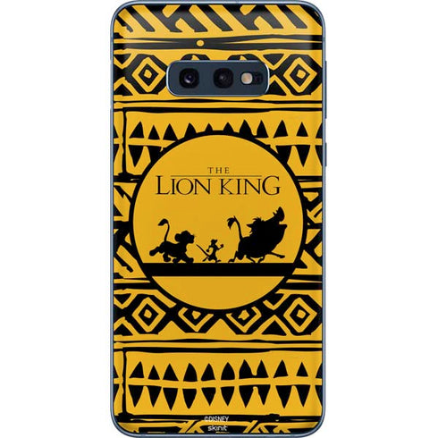 Disney The Lion King Simba Timon and Pumba Tribal Print Galaxy S10e Skin