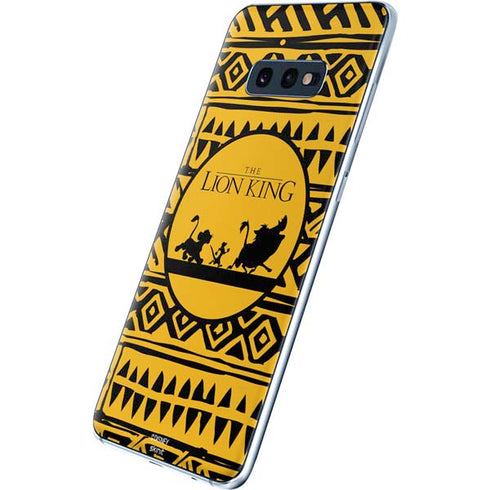Disney The Lion King Simba Timon and Pumba Tribal Print Galaxy S10e Skin
