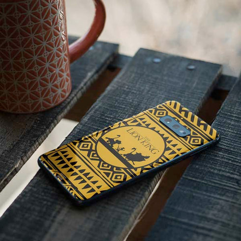 Disney The Lion King Simba Timon and Pumba Tribal Print Galaxy S10e Skin