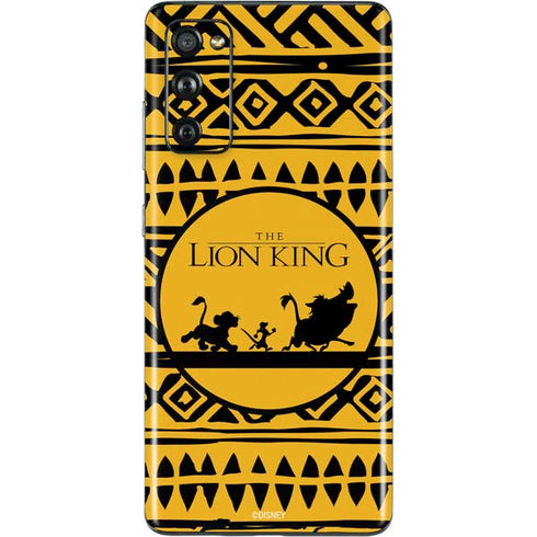 Disney The Lion King Simba Timon and Pumba Tribal Print Galaxy S20 Fan Edition Skin