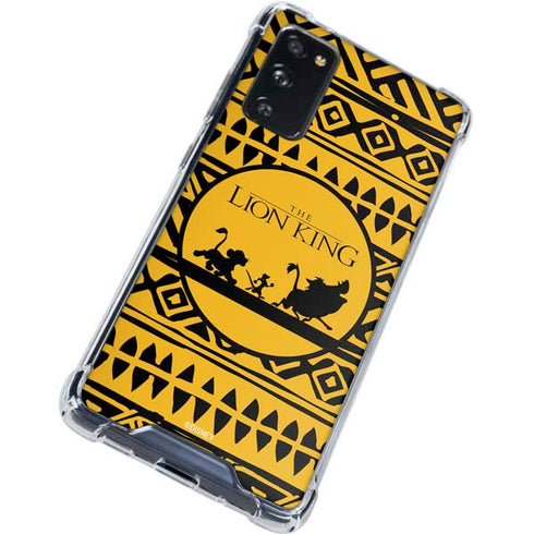 Disney The Lion King Simba Timon and Pumba Tribal Print Galaxy S20 FE Clear Case