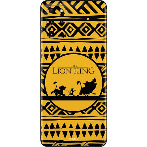 Disney The Lion King Simba Timon and Pumba Tribal Print Galaxy S20 Plus Skin