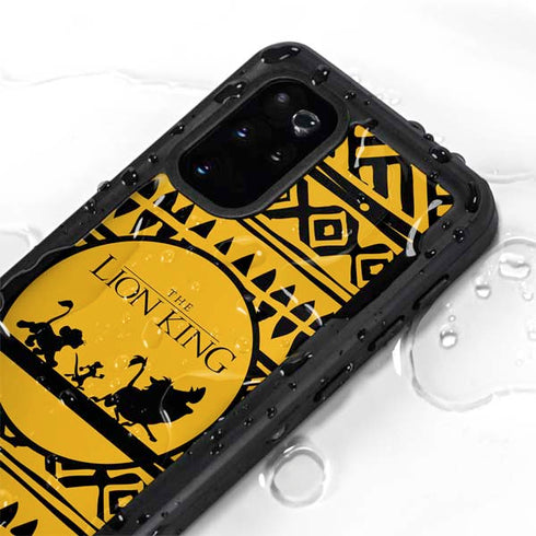Disney The Lion King Simba Timon and Pumba Tribal Print Galaxy S20 Plus Waterproof Case