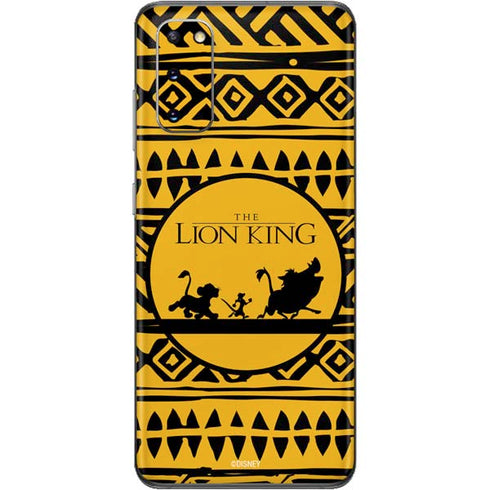 Disney The Lion King Simba Timon and Pumba Tribal Print Galaxy S20 Skin