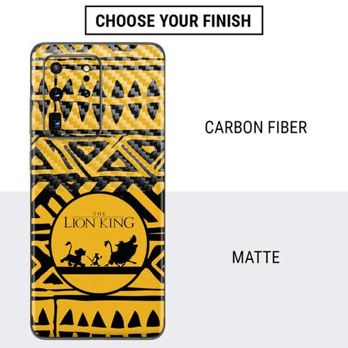 Disney The Lion King Simba Timon and Pumba Tribal Print Galaxy S20 Ultra 5G Skin