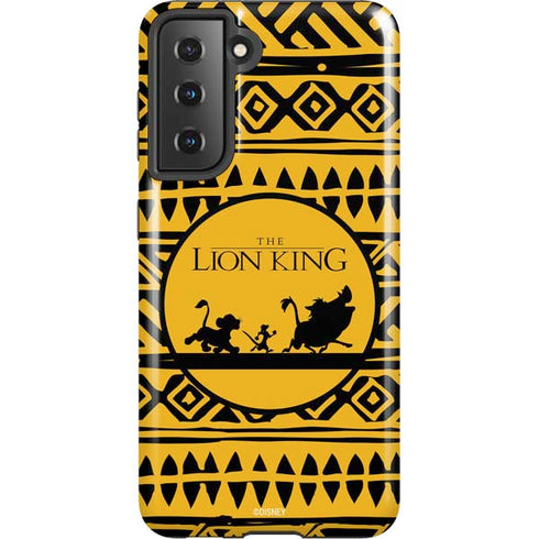 Disney The Lion King Simba Timon and Pumba Tribal Print Galaxy S21 5G Pro Case