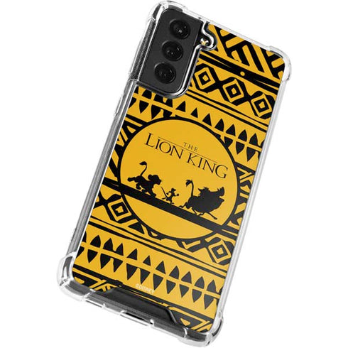 Disney The Lion King Simba Timon and Pumba Tribal Print Galaxy S21 FE Clear Case