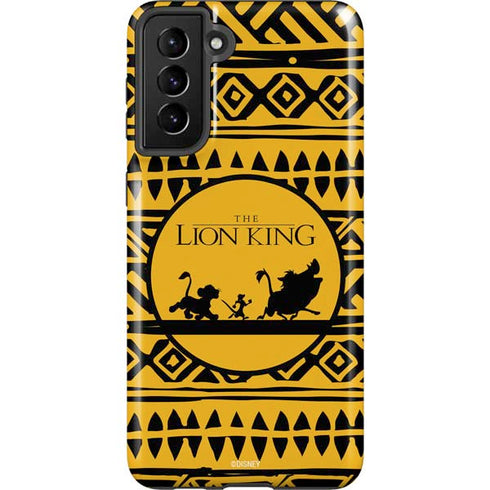 Disney The Lion King Simba Timon and Pumba Tribal Print Galaxy S21 Plus 5G Pro Case