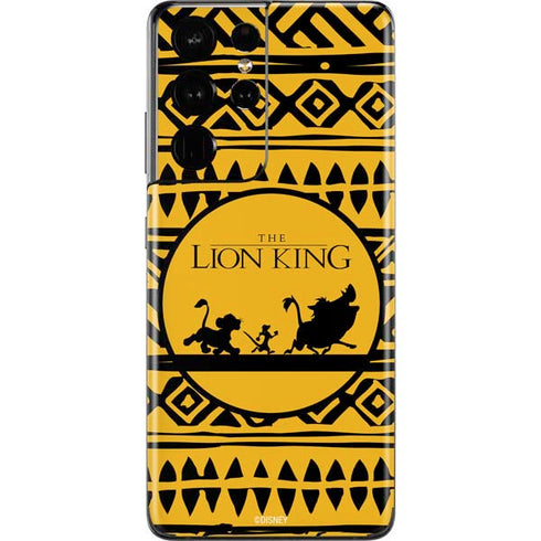 Disney The Lion King Simba Timon and Pumba Tribal Print Galaxy S21 Ultra 5G Skin