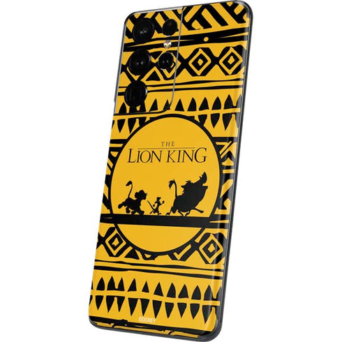 Disney The Lion King Simba Timon and Pumba Tribal Print Galaxy S21 Ultra 5G Skin