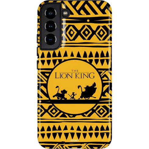 Disney The Lion King Simba Timon and Pumba Tribal Print Galaxy S22 Plus Pro Case