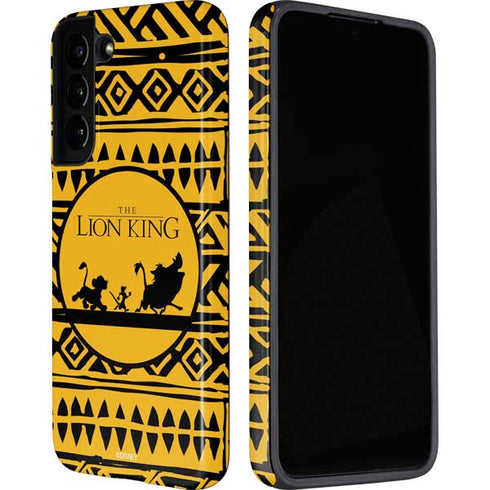 Disney The Lion King Simba Timon and Pumba Tribal Print Galaxy S22 Plus Pro Case