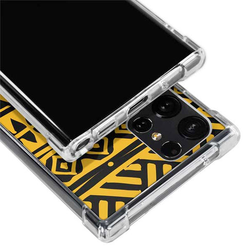 Disney The Lion King Simba Timon and Pumba Tribal Print Galaxy S22 Ultra Clear Case