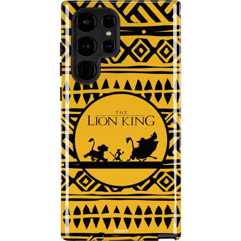 Disney The Lion King Simba Timon and Pumba Tribal Print Galaxy S22 Ultra Pro Case