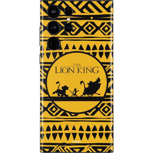 Disney The Lion King Simba Timon and Pumba Tribal Print Galaxy S22 Ultra Skin