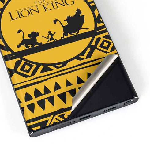 Disney The Lion King Simba Timon and Pumba Tribal Print Galaxy S22 Ultra Skin