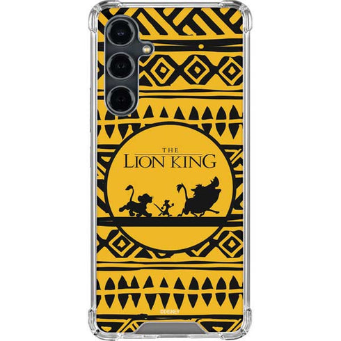 Disney The Lion King Simba Timon and Pumba Tribal Print Galaxy S23 FE Clear Case