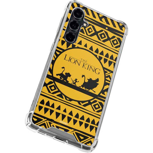Disney The Lion King Simba Timon and Pumba Tribal Print Galaxy S23 FE Clear Case