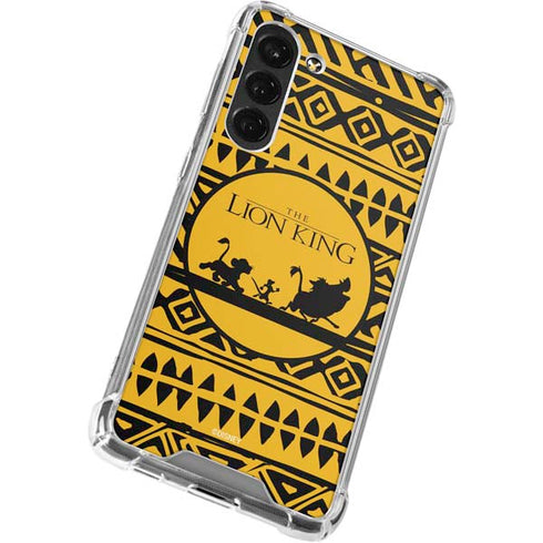 Disney The Lion King Simba Timon and Pumba Tribal Print Galaxy S23 Plus Clear Case