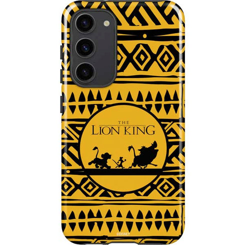 Disney The Lion King Simba Timon and Pumba Tribal Print Galaxy S23 Plus Pro Case