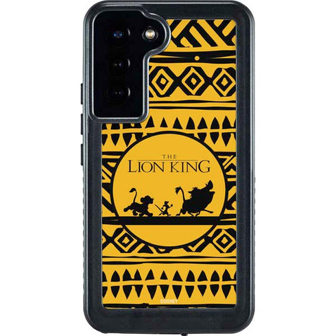 Disney The Lion King Simba Timon and Pumba Tribal Print Galaxy S23 Plus Waterproof Case