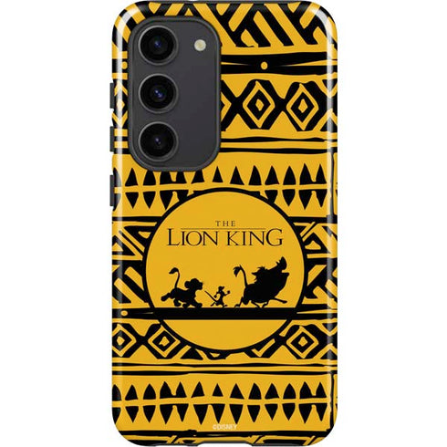 Disney The Lion King Simba Timon and Pumba Tribal Print Galaxy S23 Pro Case