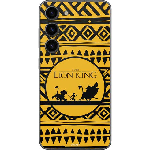 Disney The Lion King Simba Timon and Pumba Tribal Print Galaxy S23 Skin