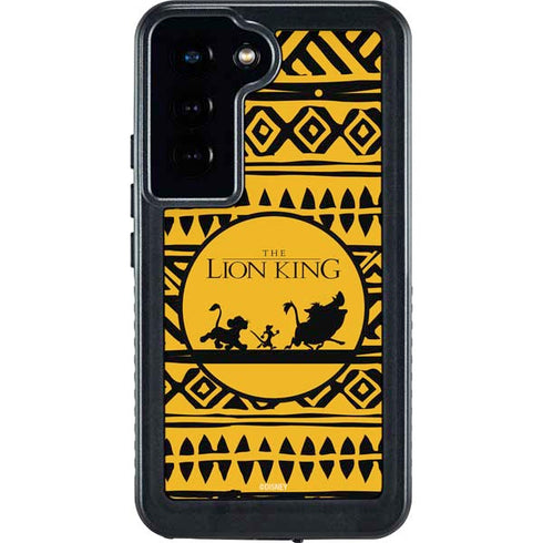 Disney The Lion King Simba Timon and Pumba Tribal Print Galaxy S23 Waterproof Case