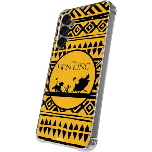 Disney The Lion King Simba Timon and Pumba Tribal Print Galaxy S24 Plus Clear Case