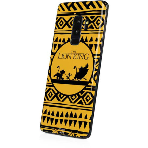 Disney The Lion King Simba Timon and Pumba Tribal Print Galaxy S9 Plus Skin