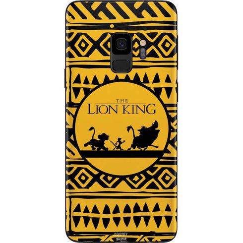 Disney The Lion King Simba Timon and Pumba Tribal Print Galaxy S9 Skin