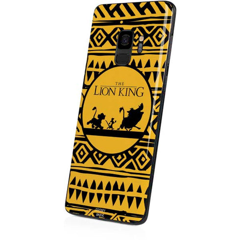 Disney The Lion King Simba Timon and Pumba Tribal Print Galaxy S9 Skin