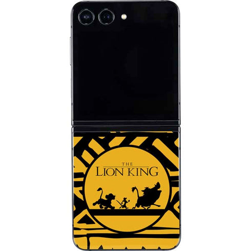 Disney The Lion King Simba Timon and Pumba Tribal Print Galaxy Z Flip5 5G Skin