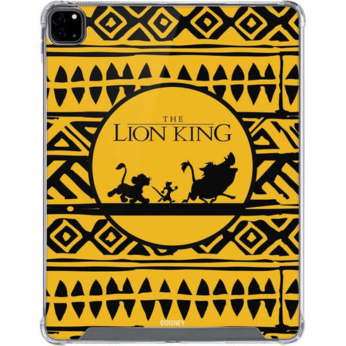 Disney The Lion King Simba Timon and Pumba Tribal Print iPad Pro 12.9in (2020) Clear Case