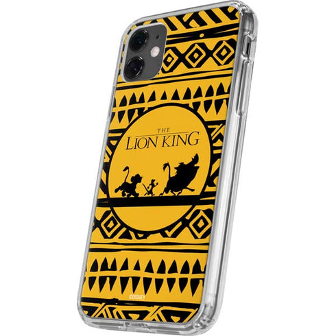 Disney The Lion King Simba Timon and Pumba Tribal Print iPhone 11 Clear Case