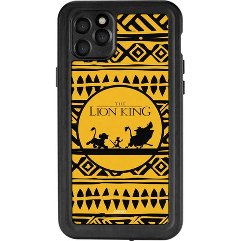 Disney The Lion King Simba Timon and Pumba Tribal Print iPhone 11 Pro Max Waterproof Case