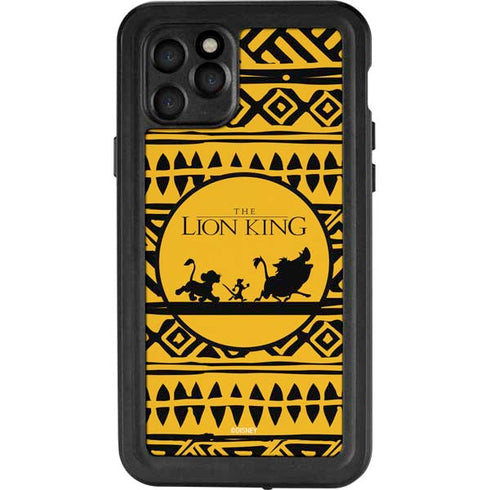 Disney The Lion King Simba Timon and Pumba Tribal Print iPhone 11 Pro Waterproof Case