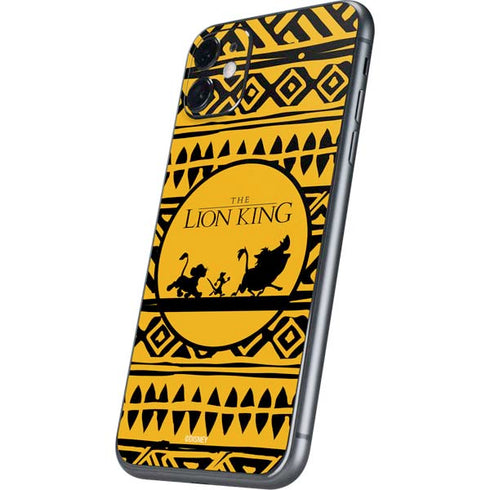 Disney The Lion King Simba Timon and Pumba Tribal Print iPhone 11 Skin